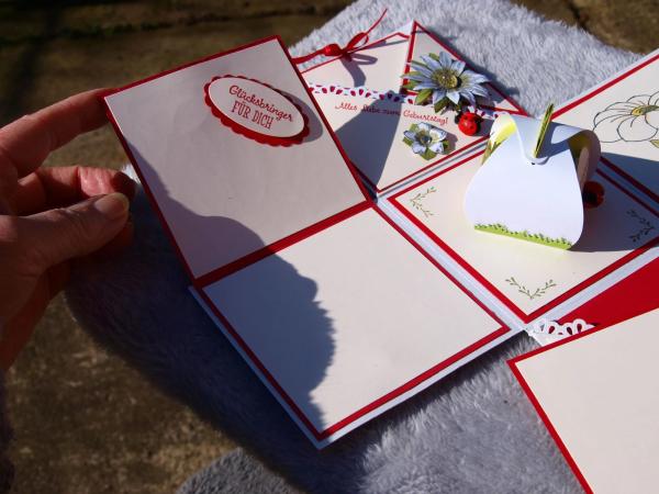 Explosionsbox zum Geburtstag, Explosion box for a birthday